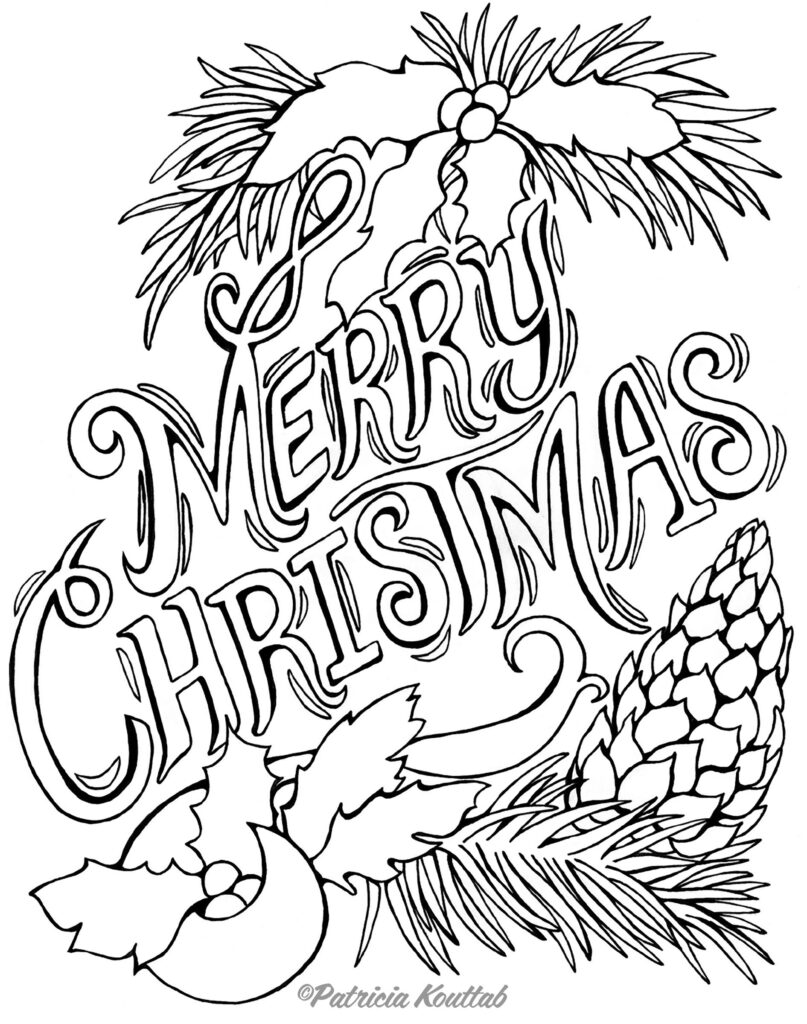 A Christmas Coloring Book by Patricia Kouttab plus free coloring pages for Christmas 